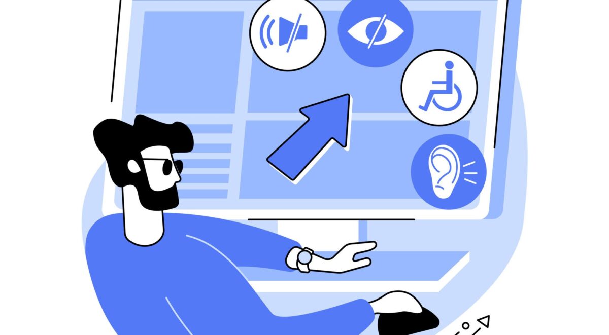 Web accessibility program abstract concept vector illustration.
